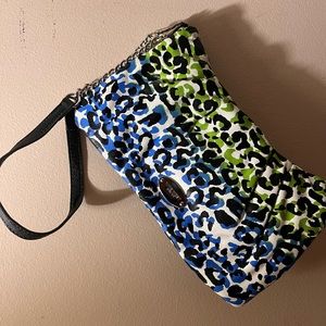 NWT Nine West animal print purse silver & black strap